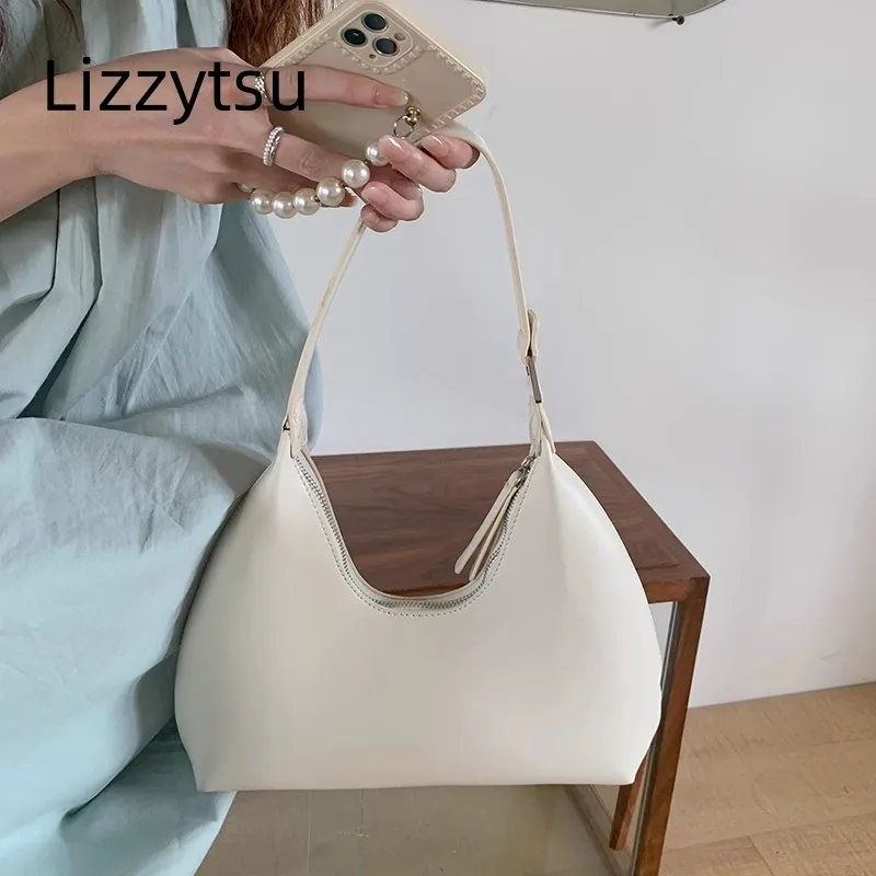 Lizzytsu дизайнерская роскошная сумка винтажная повседневная сумка-бродяга женская сумка из искусственной кожи Easymatch уличная повседневная однотонная корейская сумка-тоут