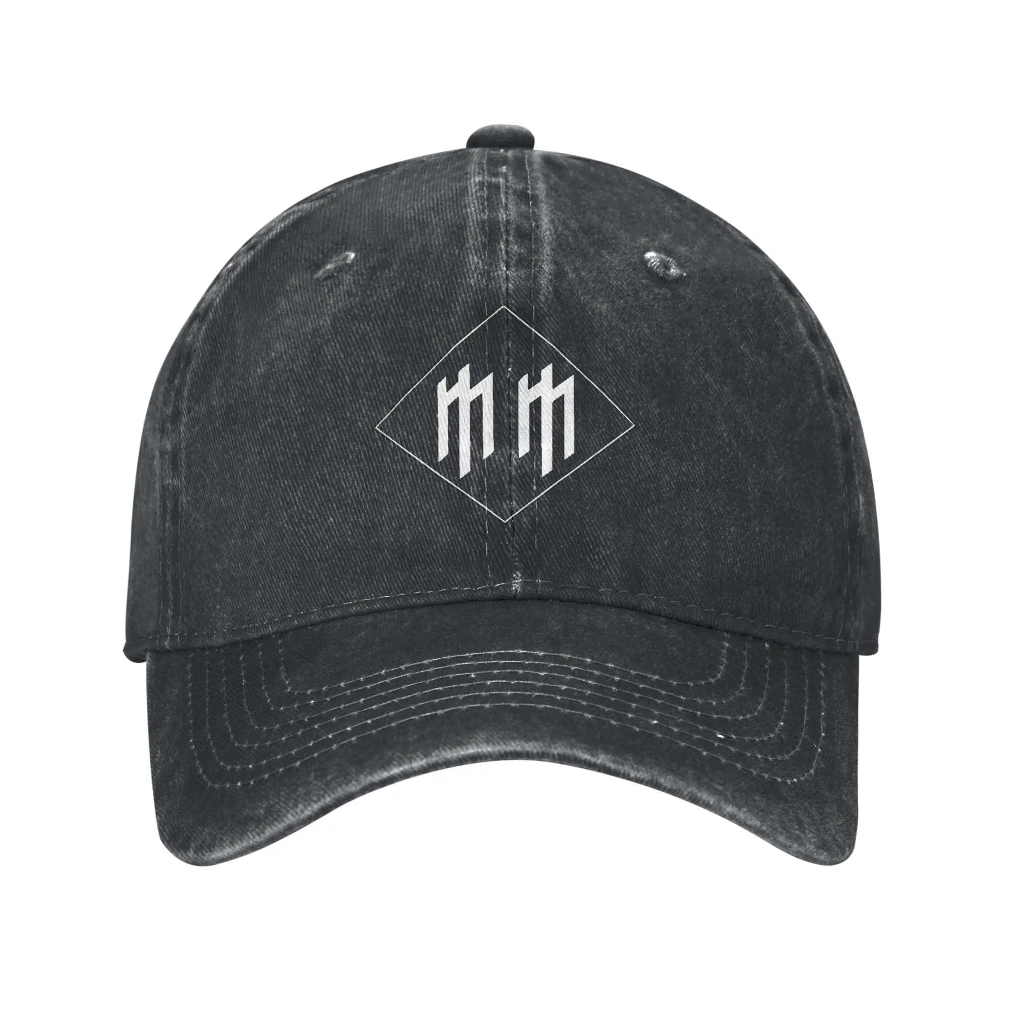 MM Logo Metal Rock Manson Punk 2025 Marilyn Summer Ретро Джинсовые потертые бейсболки Мужчины Женщины Ковбойская шляпа Кемпинг Кепка