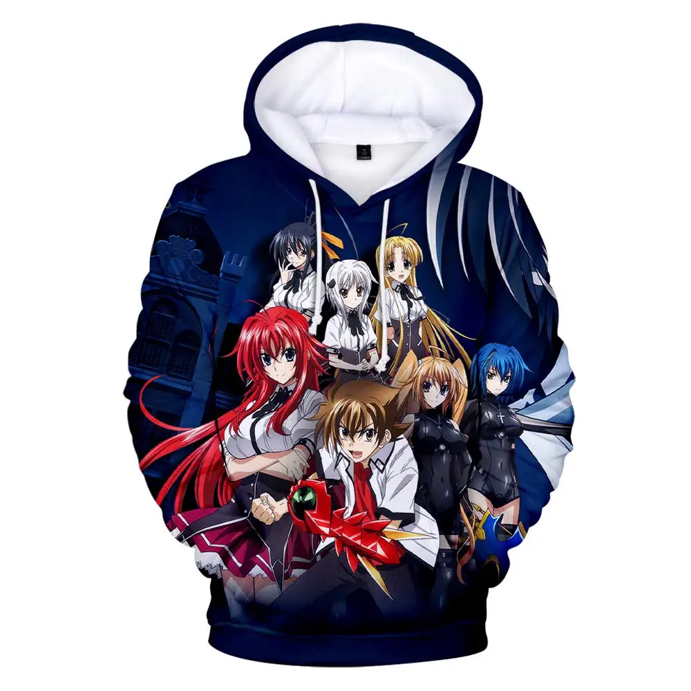 Highschool DxD толстовка с капюшоном 3D Pllovers хип-хоп мужская рэперская осенняя тонкая одежда с капюшоном
