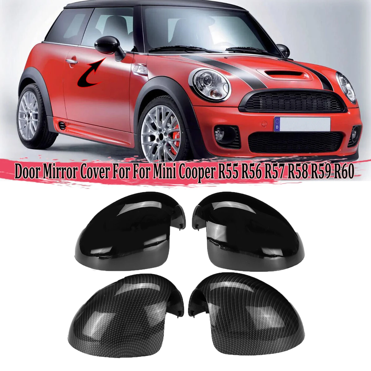 Сменная Крышка для зеркала заднего вида для BMW Mini Cooper R55 R56 R57 R58 R59 R61 51162754913 51162754914