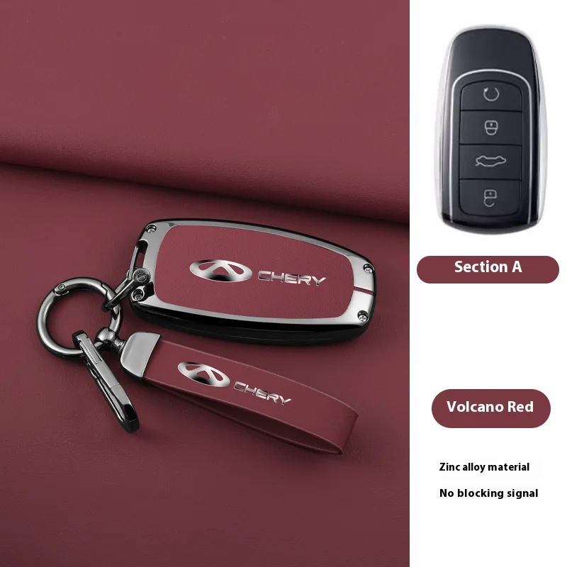 Фото Кожаный чехол для автомобильного ключа из сплава для Chery Tiggo 8 Pro Tiggo 8plus New 5 Plus 7pro Max Omoda 5 C5 Modod Protector Accessorie №5