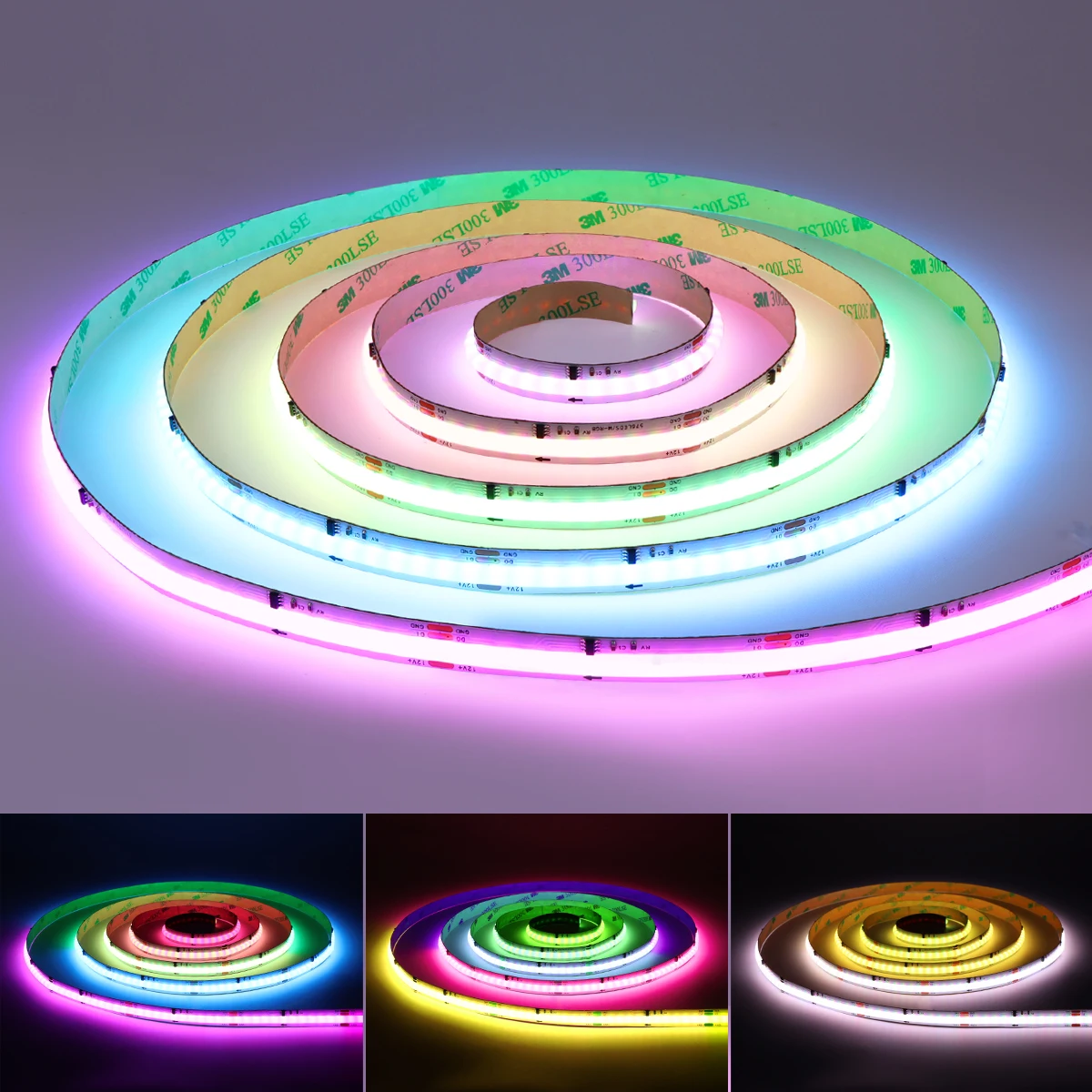 Светодиодная лента RGB 576 светодиодов/м WS2811 IC COB WS2812B FCOB Dream Color Гибкая лента RA90 DC12V с индивидуальной адресацией