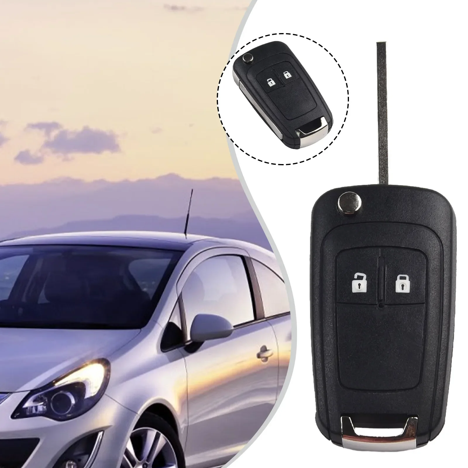 2 кнопки складного ключа, замена складного ключа для Opel Astra J Corsa E для Opel Karl 2015 2016 2017 Insignia Cascade Adam Key