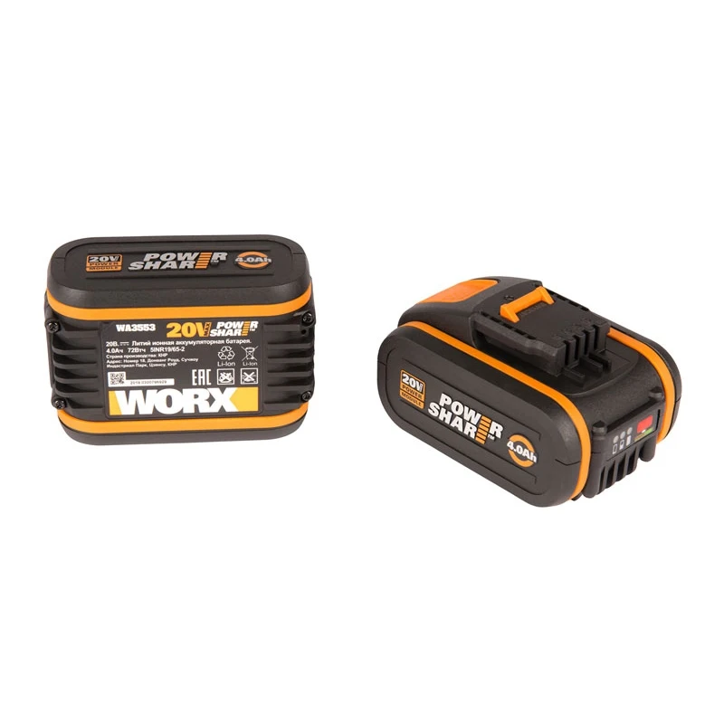 Фото Комплект из 2х Аккумуляторов 2*20В 4.0 А/ч . WORX WA3553.2 №3