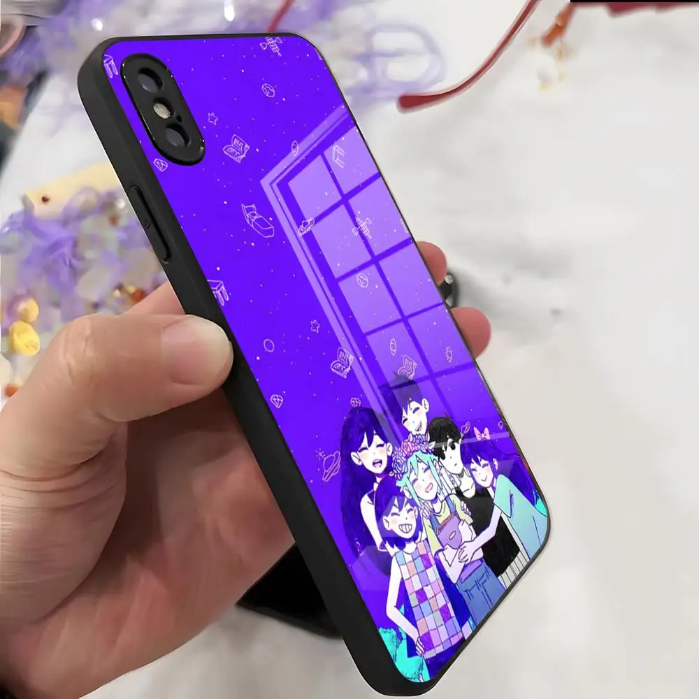 Чехол для телефона с милым мультяшным омри для 16 Pro Max Iphone 15 14 Pro Max 13pro 11 X Xs Xr 8 7 Plus, силиконовый стеклянный чехол