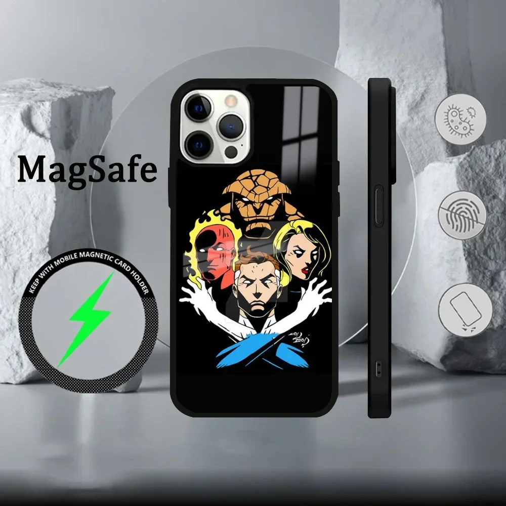 Фото Чехол для телефона F-FantasticS 4 M-Movie-eS для IPhone 16, 15, 14, 13, 12, 11 Pro Max Plus Mini Magsafe Mirror, беспроводной магнитный чехол №4