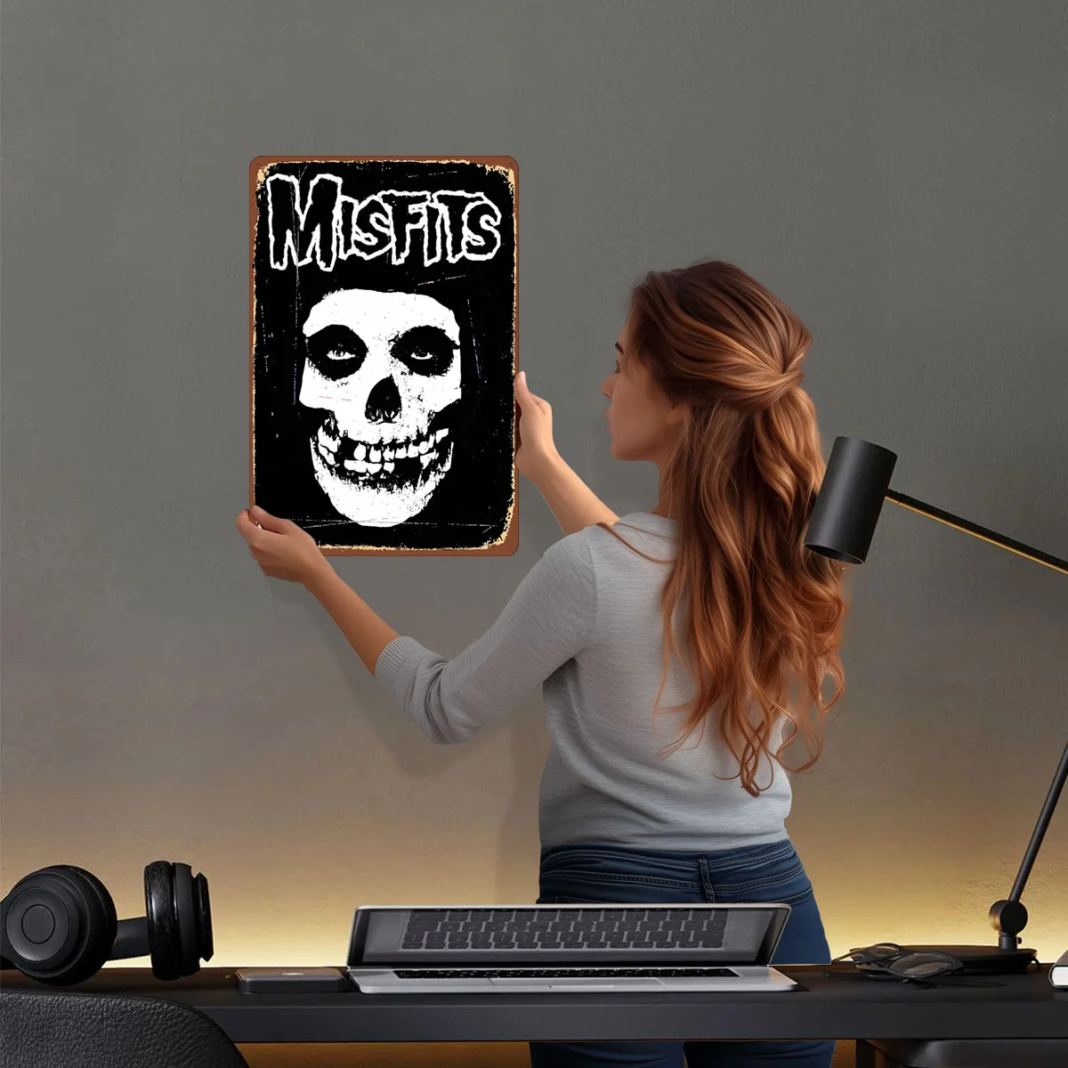 Фото Misfits Панк Рок Музыка Плакат Рок Рэп Певица Металлические Вывески Домашние Украшения Пользовательские Металлические Пластины для Настенного Художественного Украшения Ретро №2