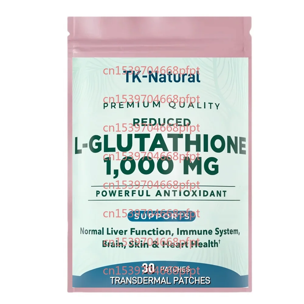 30 пластырей L-Glutathione, трансмимические пластыри, антиоксидант, поддержка нормальной печени, мозга, кожи и здоровья сердец