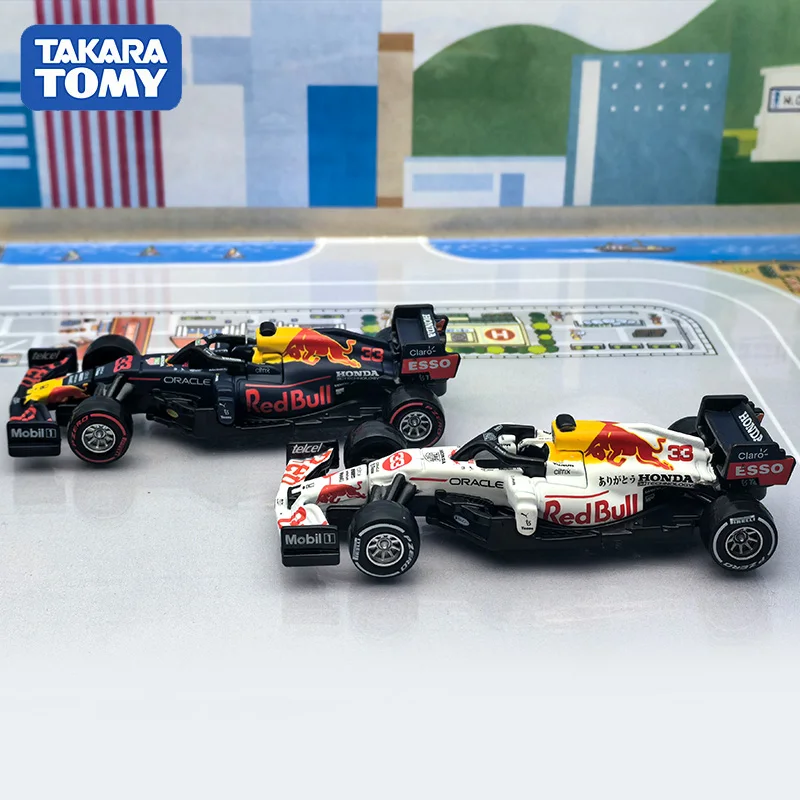 Фото TOMY TPR Red Bull Racin RB16B 33 #   Легкосплавный автомобиль, литье под давлением и игрушечный транспорт, модель автомобиля, миниатюрная масштабная модель автомобиля для детей №2