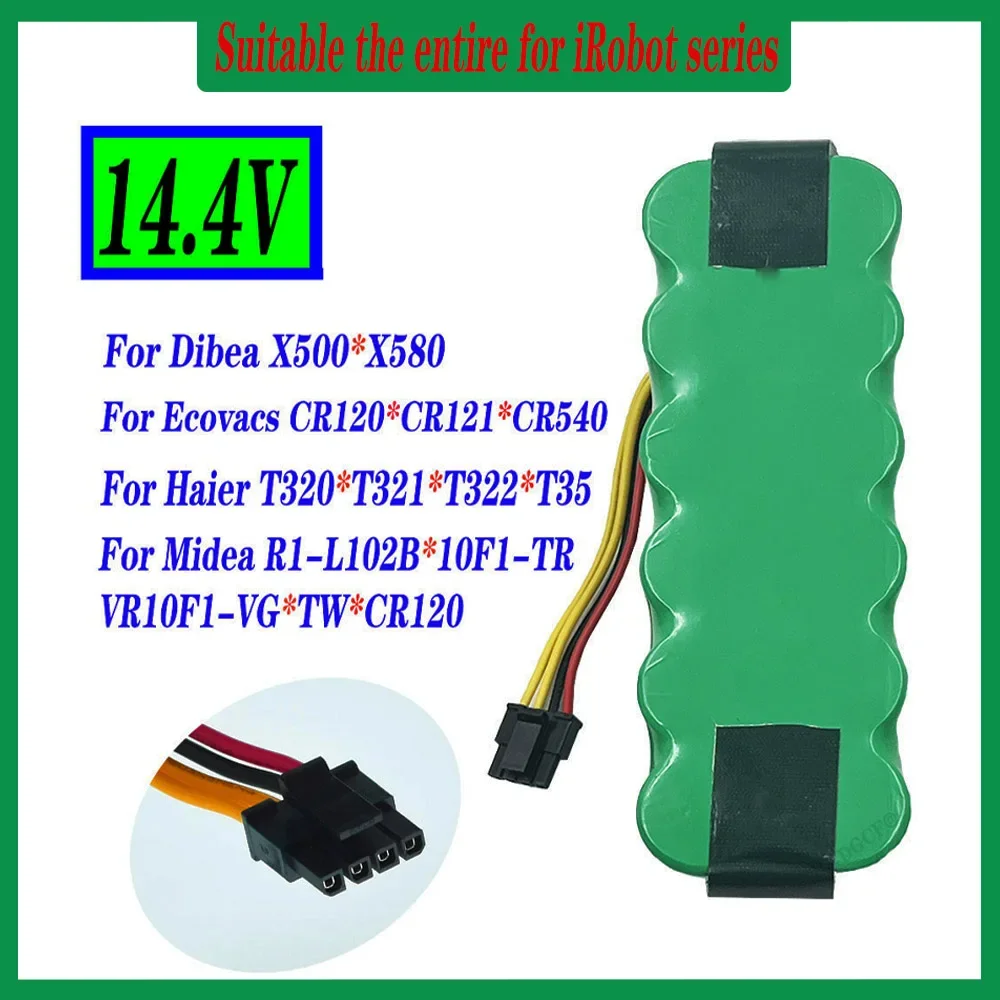 Фото   Для Panda x500 Dibea x500 x580 x900 Haier T322 T321 T320 пылесос CR120 CR121 CR540 аккумуляторы 14,4 В 6800 мАч аккумулятор №5