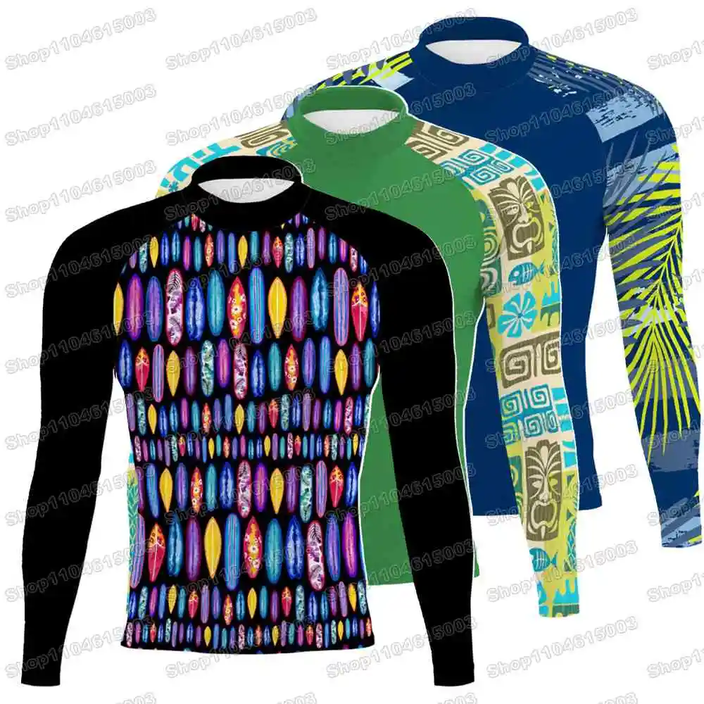 6-е новое лето WWF Wrestling Rash Guards Серфинг Джерси Пляжные рубашки Купальники Дайвинг Тренажерный зал ММА BJJ Мужчины Джиу-джитсу Фитнес-наборы