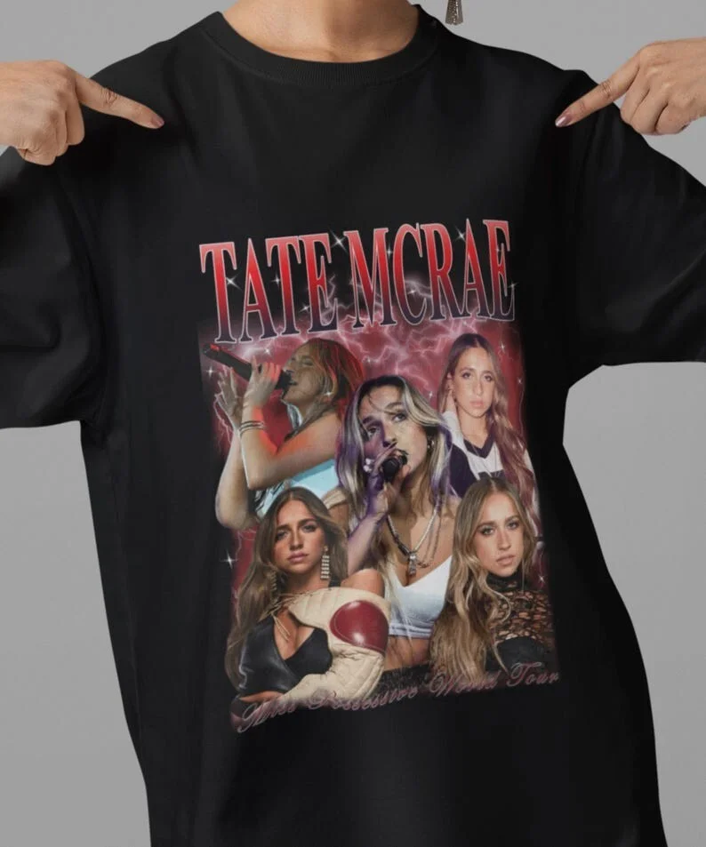 Винтажная рубашка Tate Mcrae, футболка в стиле ретро Tate Mcrae, футболка Miss Possessive Tour, женская футболка большого размера, мужские подарки для