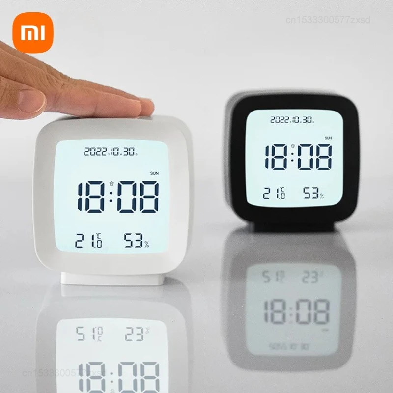 Светодиодный будильник Xiaomi с подсветкой, ЖК-дисплей на батарейках, монитор температуры и влажности, многофункциональный домашний датчик, инструменты Товары для дома