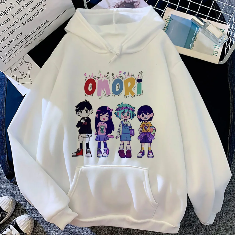 Фото Худи Omori, женская готическая забавная рубашка с капюшоном, женские худи с графическим рисунком №4