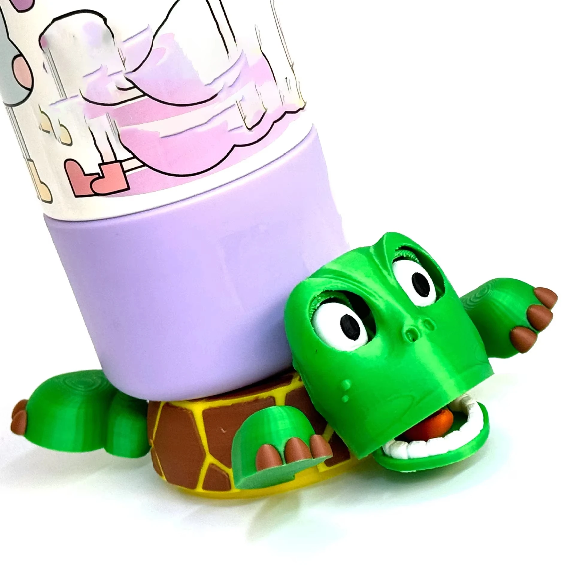 3d печатная причудливая черепаха подставка Panicked Turtle изолированная подставка орнамент забавная кукла Bugsy украшение основания кружки