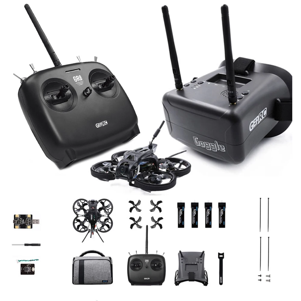 GEPRC TinyGO 4K FPV Whoop RTF 5,5-дюймовые очки, мини-машина для облицовки внутри помещения 79 мм, Дрон GR8, пульт дистанционного управления