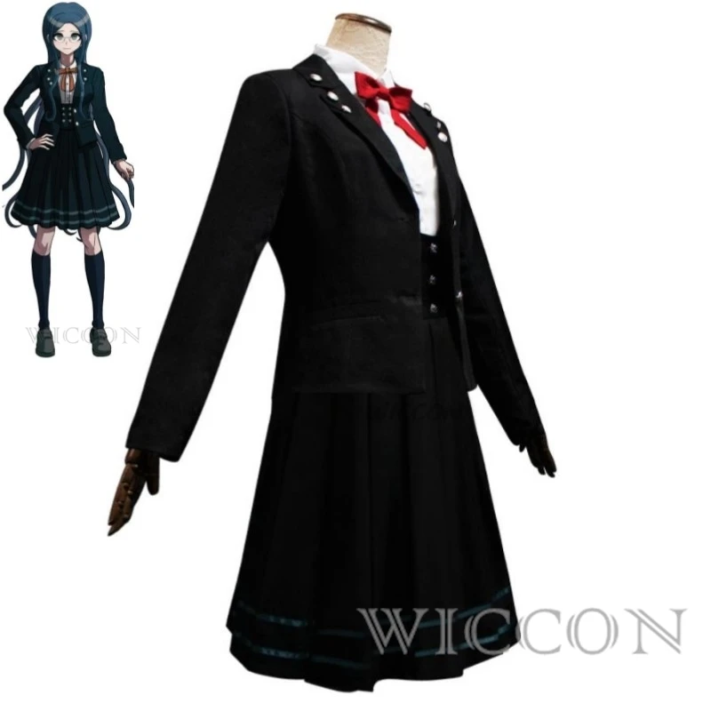 Фото Игра Shirogane Tsumugi Dangan Ronpa Danganronpa V3: Killing Harmony косплей костюм парик аниме школьная JK Униформа костюм на Хэллоуин №2