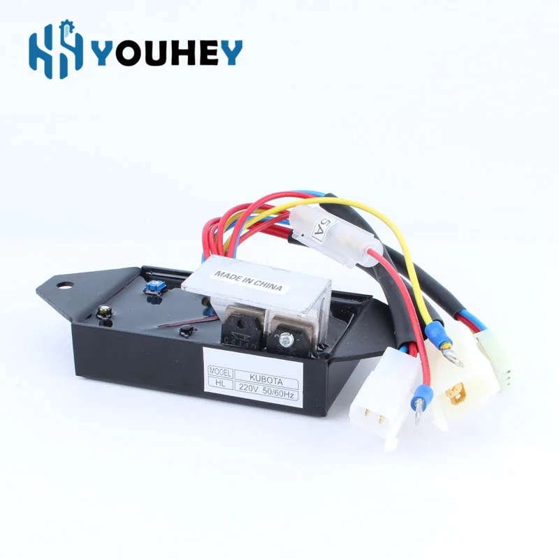 Фото J106 J108 J315 для Kubota 5,5-20 кВА, однофазный 220 В, AVR, автоматический регулятор напряжения, детали генератора, 9 проводов №2