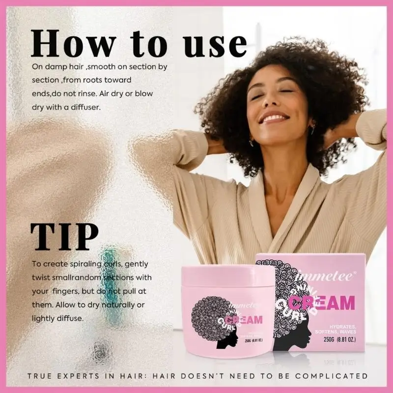 Фото Q1FB Immetee Hairs Clumizing Cream Conditing Hairer Glome Cleam Styling Mousse Curly Hair Elastin Определяющий крем для волос №5
