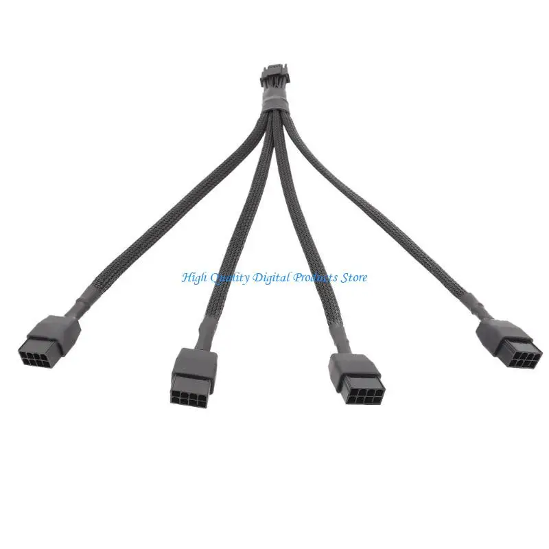 Фото U2JE 4X8PIN до 16PIN PCIE 5.0 Adapter Line для CPU RTX4090 RTX4080 12VHPWR в 4x8pin преобразователь 30 см линии прямой головки №3
