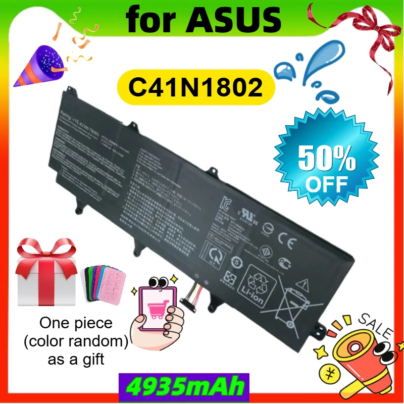 Высококачественный аккумулятор для ноутбука C41N1802 для ASUS ROG Zephyrus S 3s Plus GX701 GX701GW GX701GX GX701G GX701GWR GX735GW GX735GX