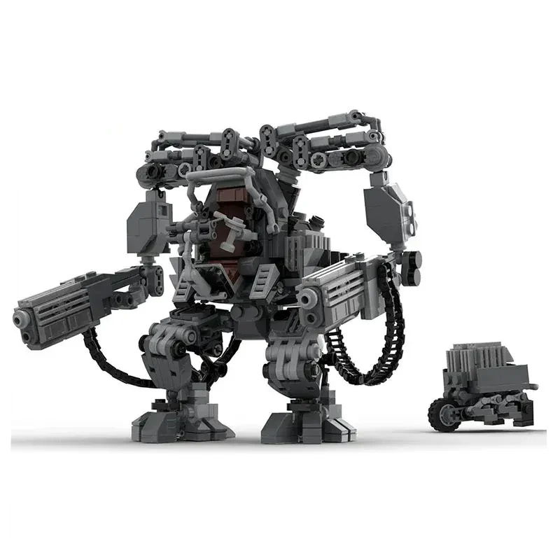 Конструктор MOC черный робот APU Mecha, оружие-робот, Классическая сборка, модель из фильма, строительные блоки, игрушка, праздничный подарок на день рождения