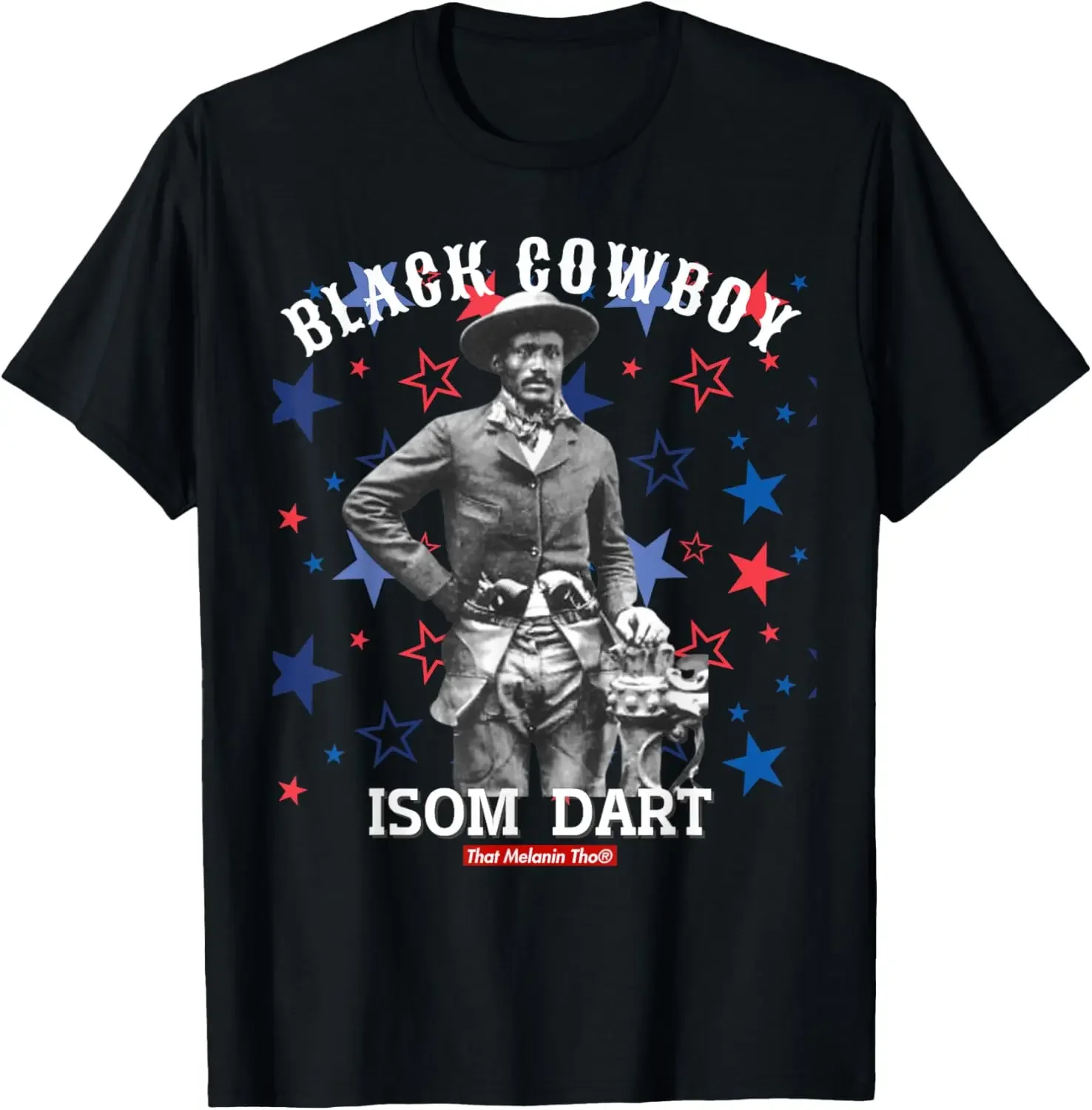 Футболка Black Cowboy Isom Дротика, африканская, американская, черная, ковбойская, история