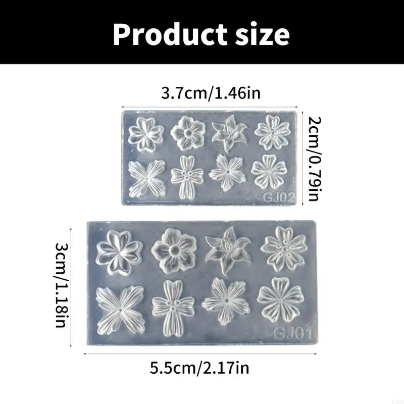 HXBF 2PCS Силиконовые плесени ногтей плесени цветочные формы для ногтей (art.: 3920cc5012711) - 3920cc5012711
