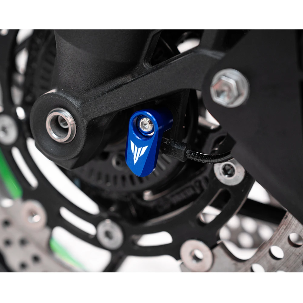 Фото Для YAMAHA MT07 MT09 MT03 MT 07 09 03, аксессуары для мотоциклов, переднее и заднее колесо, датчик ABS, защитная крышка MT-07 MT-09 №5