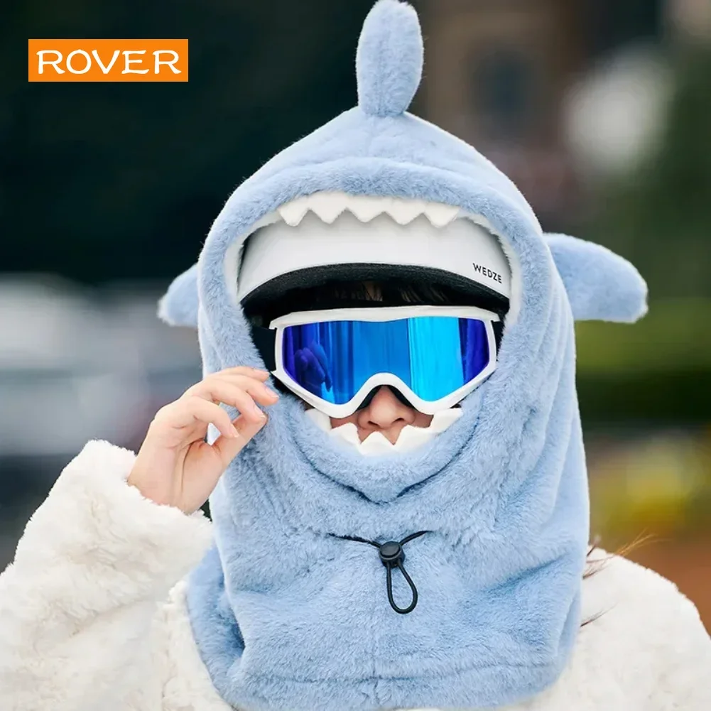 Фото Чехол для лыжного шлема Shark, зимний флисовый шлем для катания на лыжах, теплая удобная мягкая теплая шапка для катания на лыжах, милый шлем, капюшон, шейный обогреватель №2