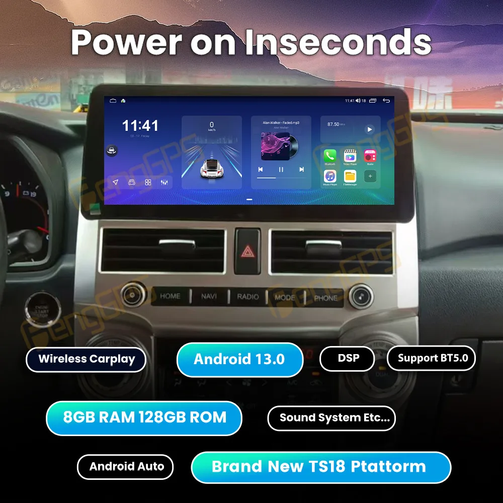Автомобильный радиоприемник в новом стиле для Toyota 4 runner 2007 2008-2023 Android 13, стереоприемник, Авторадио, мультимедийный плеер, GPS-навигация (art.: 3920c719e6496) - 3920c719e6496