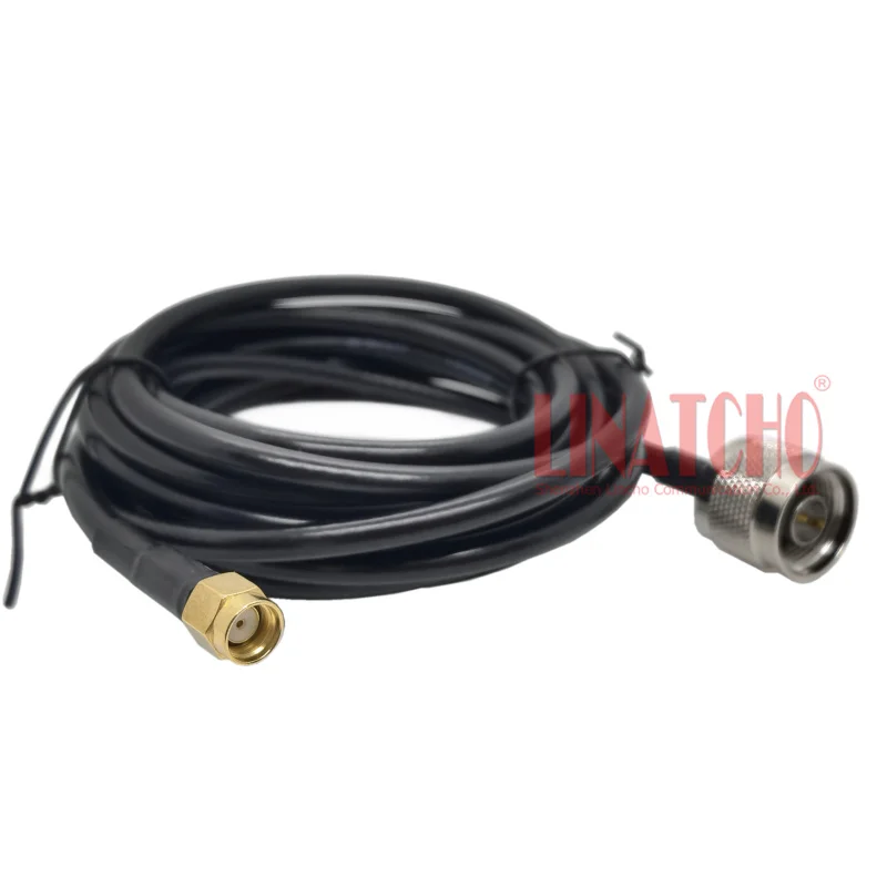 Фото 3M RG58U RF удлинительный кабель N «папа» на RP SMA «папа» для Wi-Fi-маршрутизатора, большая антенна 2,4 ГГц с разъемами №5