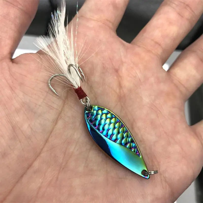 Фото Рыболовные приманки Mamba Viper Feather, металлические приманки с тремя крючками и блестками, оптовая продажа, рыболовные аксессуары, искусственная приманка Luya 2,5 г/7 г №4