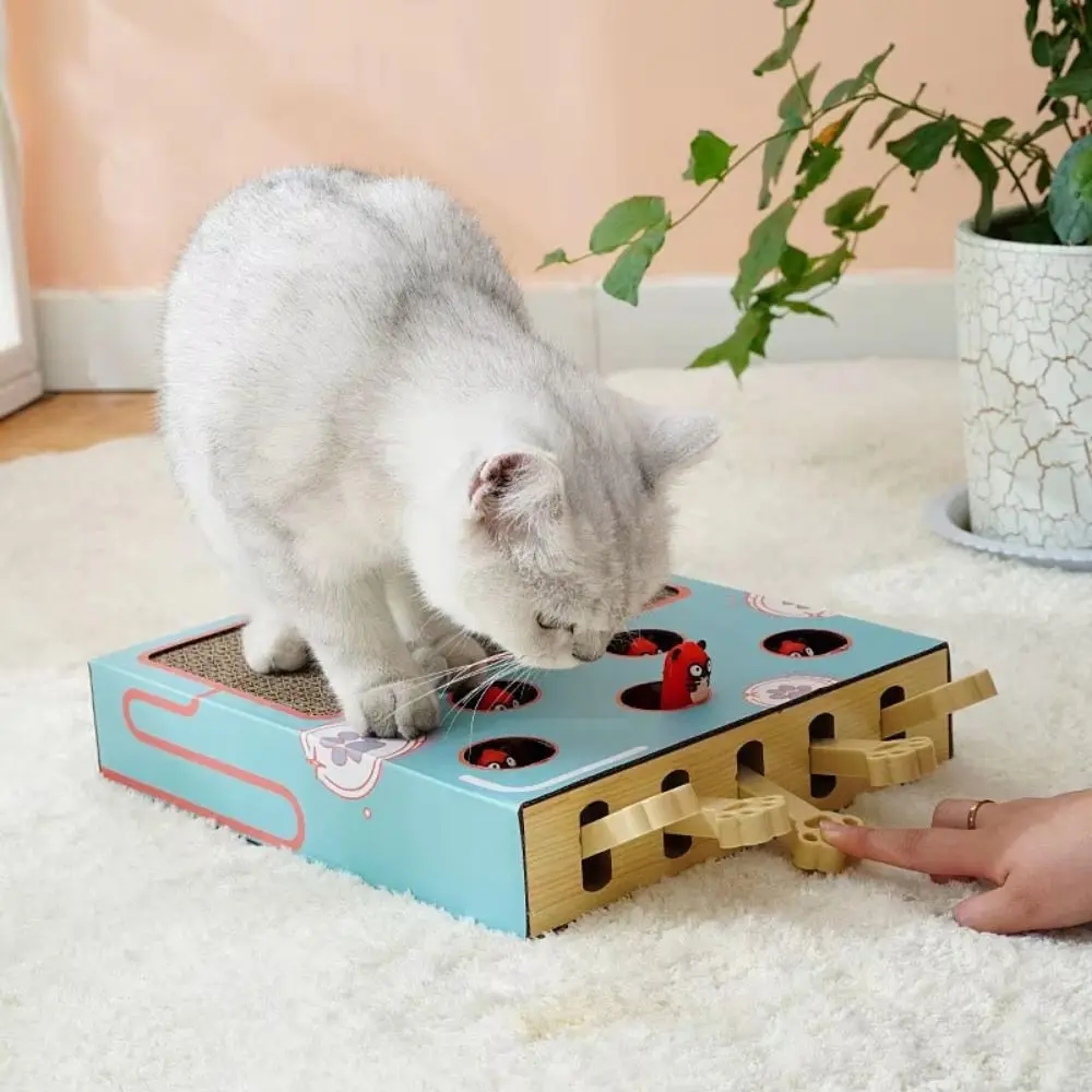 Игрушка для кошачьего хомяка из гофрированной бумаги с игрушкой-качалкой, интерактивная когтеточка для кошек, прочная интегрированная