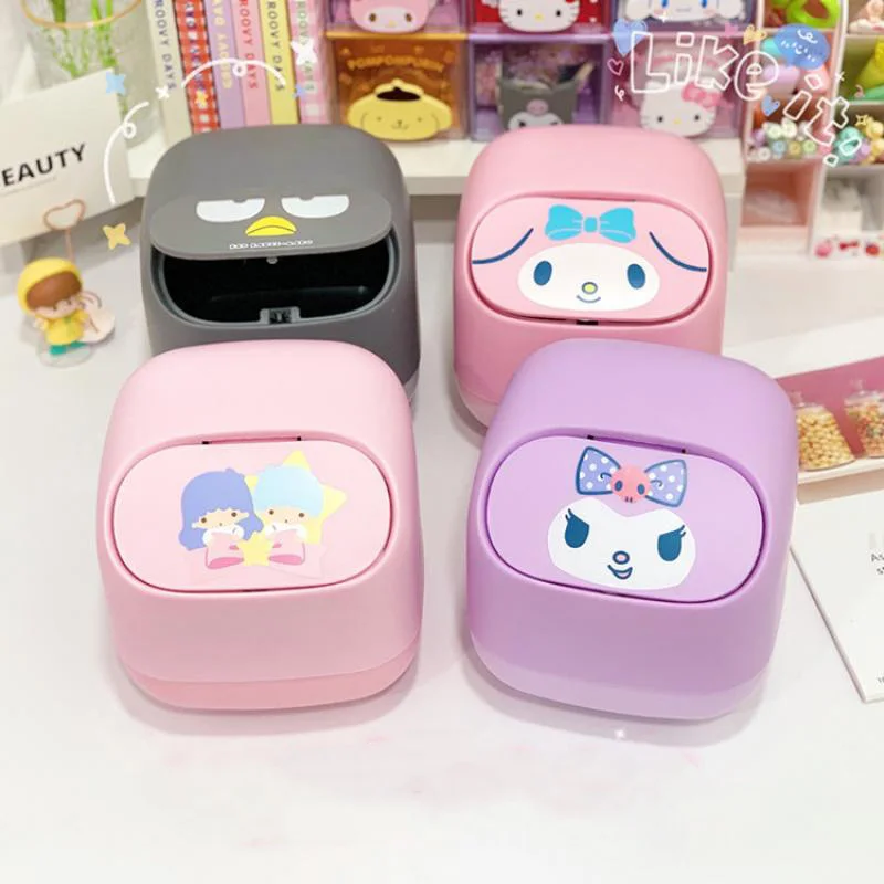 Kawaii аниме Sanrio Kuromi милый мультфильм My Melody Cinnamoroll девушка сердце персональный Рабочий стол мусорная корзина игрушка для девочек