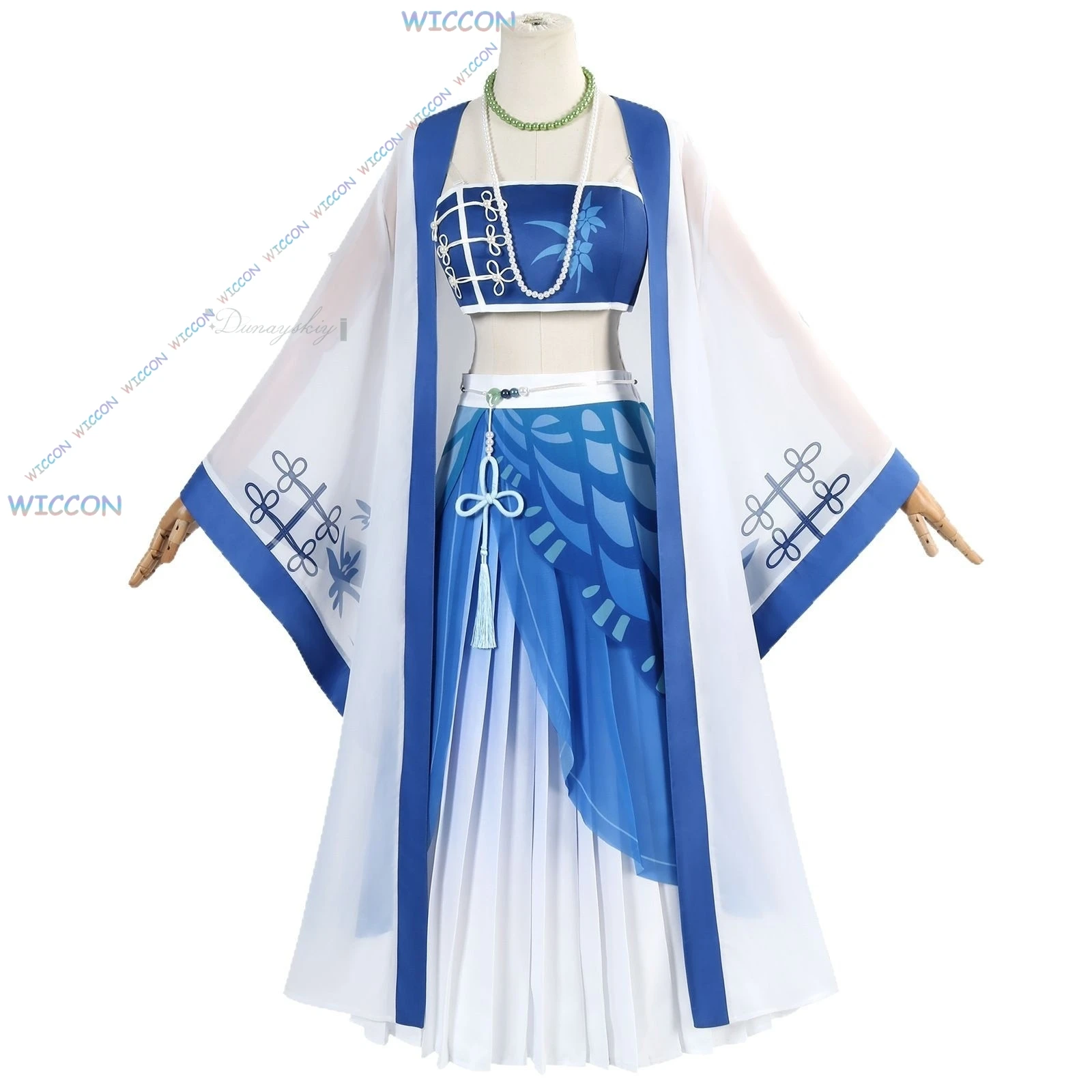 Фото Маг/игры Wuthering Waves The Shorekeeper West Lake Collaboration Косплей Костюм Парик Платье Hanfu Хэллоуин Карнавал №4