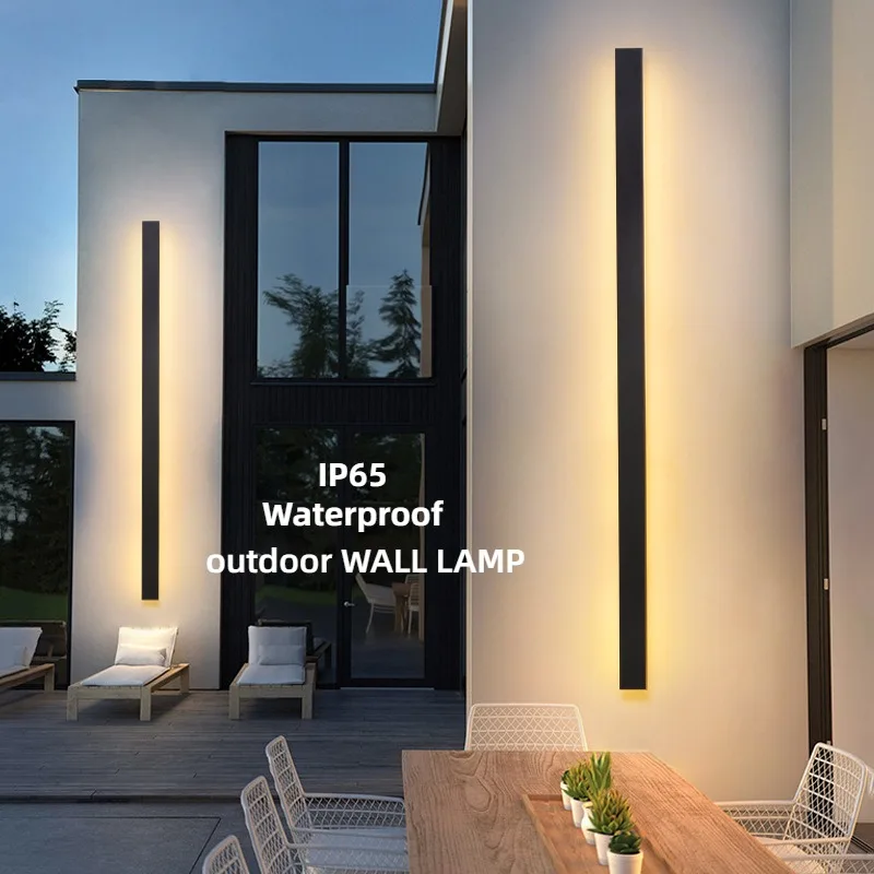 Длинная настенная лампа, наружное освещение, водонепроницаемость Ip65LED, для сада, деревенской виллы, балкона, светильник Внутреннее настенное освещение для спальни, гостиной