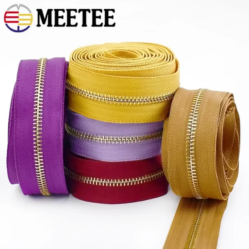 2/5 ярдов Meetee 5 # открытая металлическая молния лента декоративная сумка для одежды рюкзак для ремонта непрерывных молний аксессуары для шитья своими руками