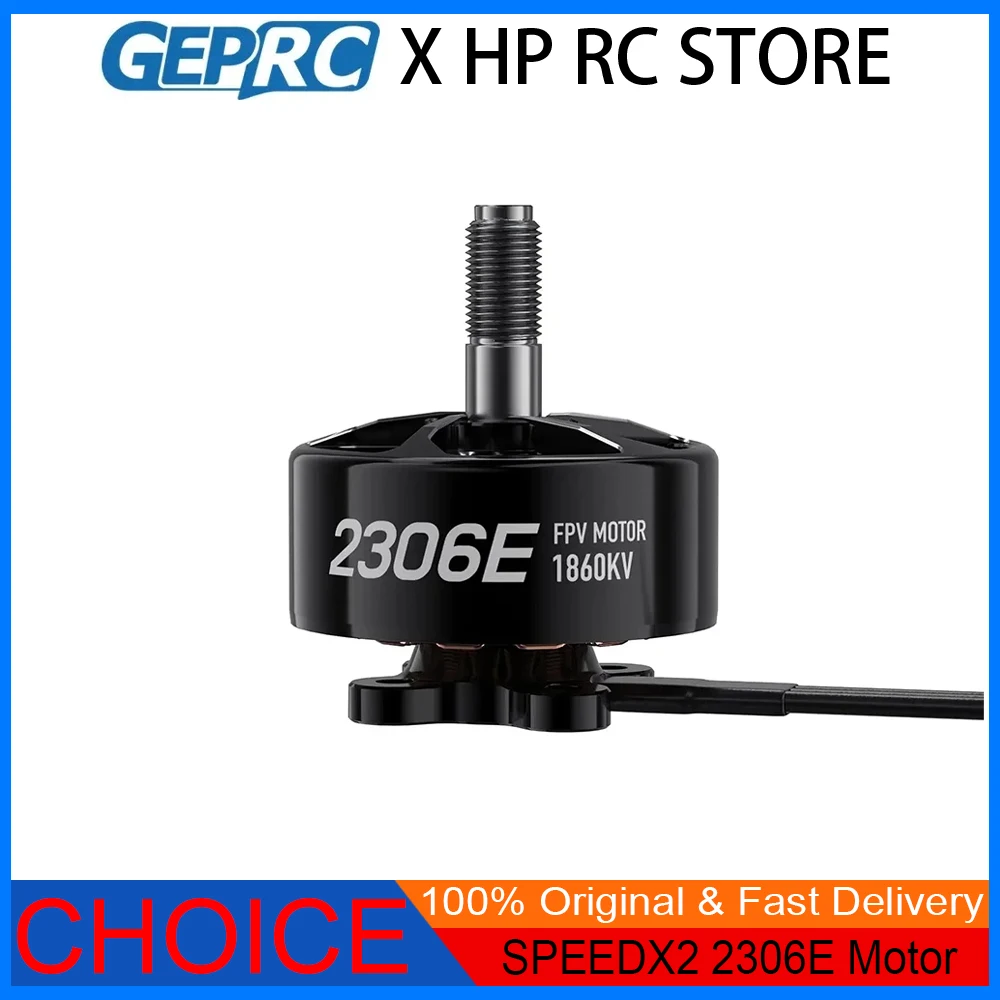 Двигатель GEPRC SPEEDX2 2306E 1860KV 6S для гоночных квадроциклов FPV длиной 4–5 дюймов