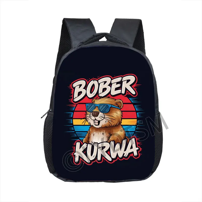 Фото 12-дюймовый забавный маленький рюкзак Kurwa Bober Mange для детей 2-4 лет Bobr Kurwa Grunge, детские школьные сумки с героями мультфильмов, детская сумка для книг №3