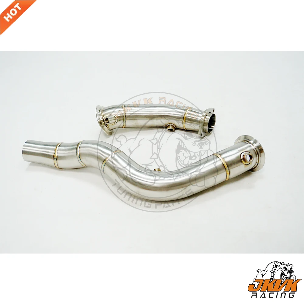 Фото JKVK RACING 3,0 ''Новый дизайн SS304 выхлопная труба без катка для B * W S55 F80 F82 M3 M4 2014-2019 №2