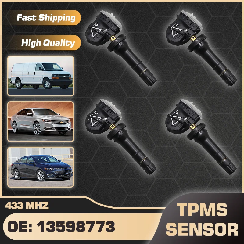 Датчик давления в шинах 433 МГц для Chevrolet Express 2016-2020 Chevy Impala 2016-2020 Chevy Malibu 2016-2018 13598773 13597645