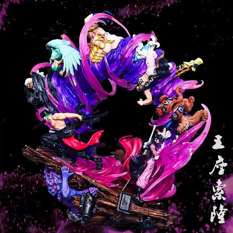 24 см цельные аниме фигурки Зоро Gk фигурка Onigashima King Of Hell фигурка статуя из ПВХ модель украшения подарки игрушки