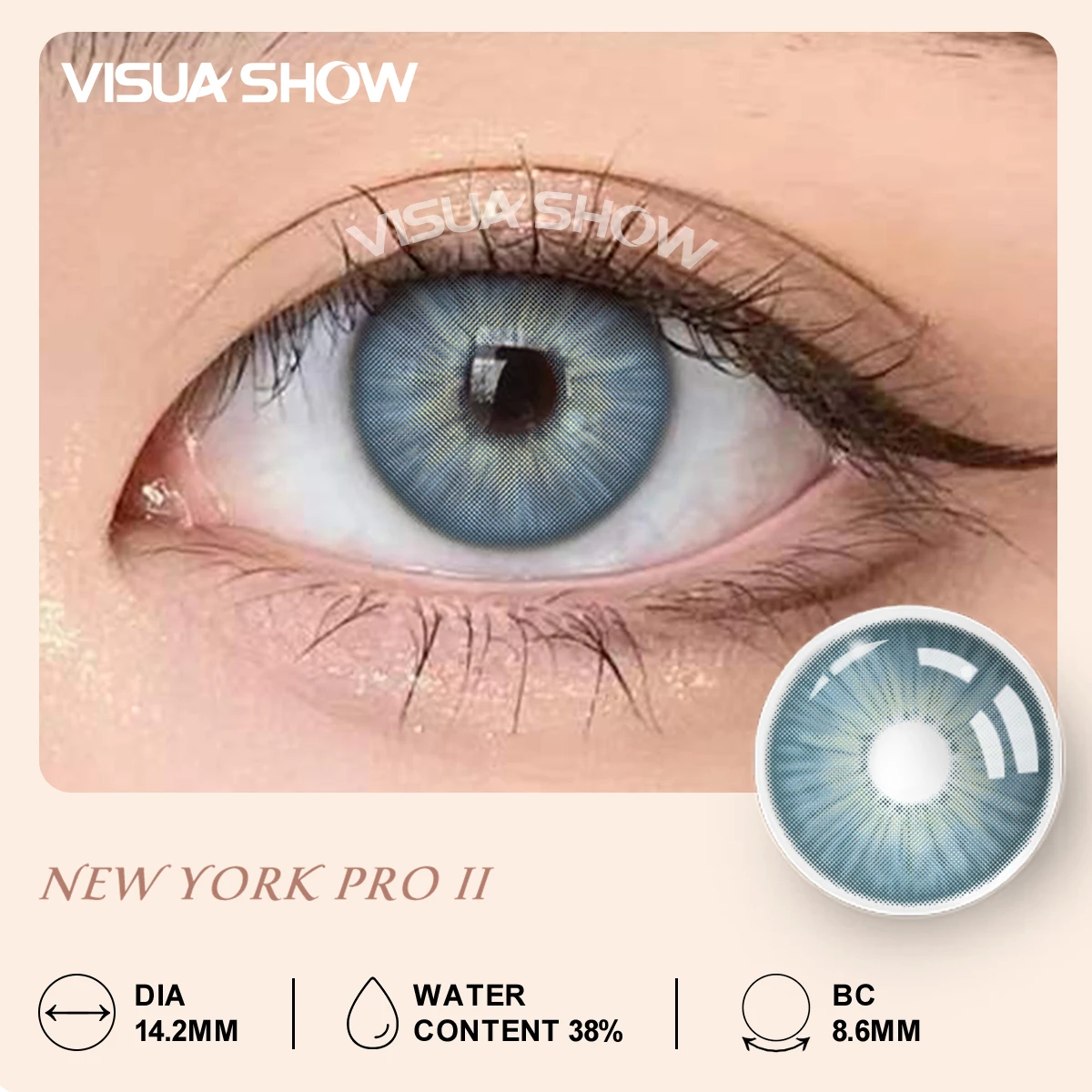 VISUASHOW Новое поступление 1 пара цветных контактных линз 2 шт. половина года цветные контактные линзы косметические контактные линзы для близорукости
