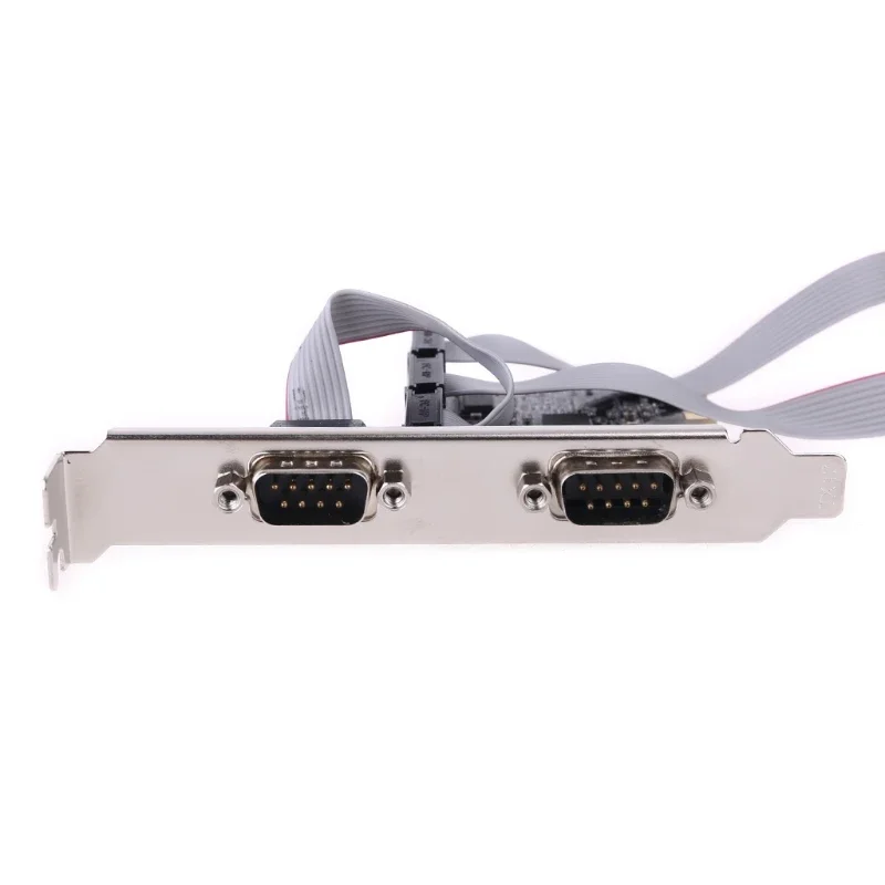 Фото Плата расширения PCIe на 4 порта с последовательным добавлением, мультиплата RS232 DB9 COM, адаптер расширения, преобразователь, чипсет Asix 99100 №5