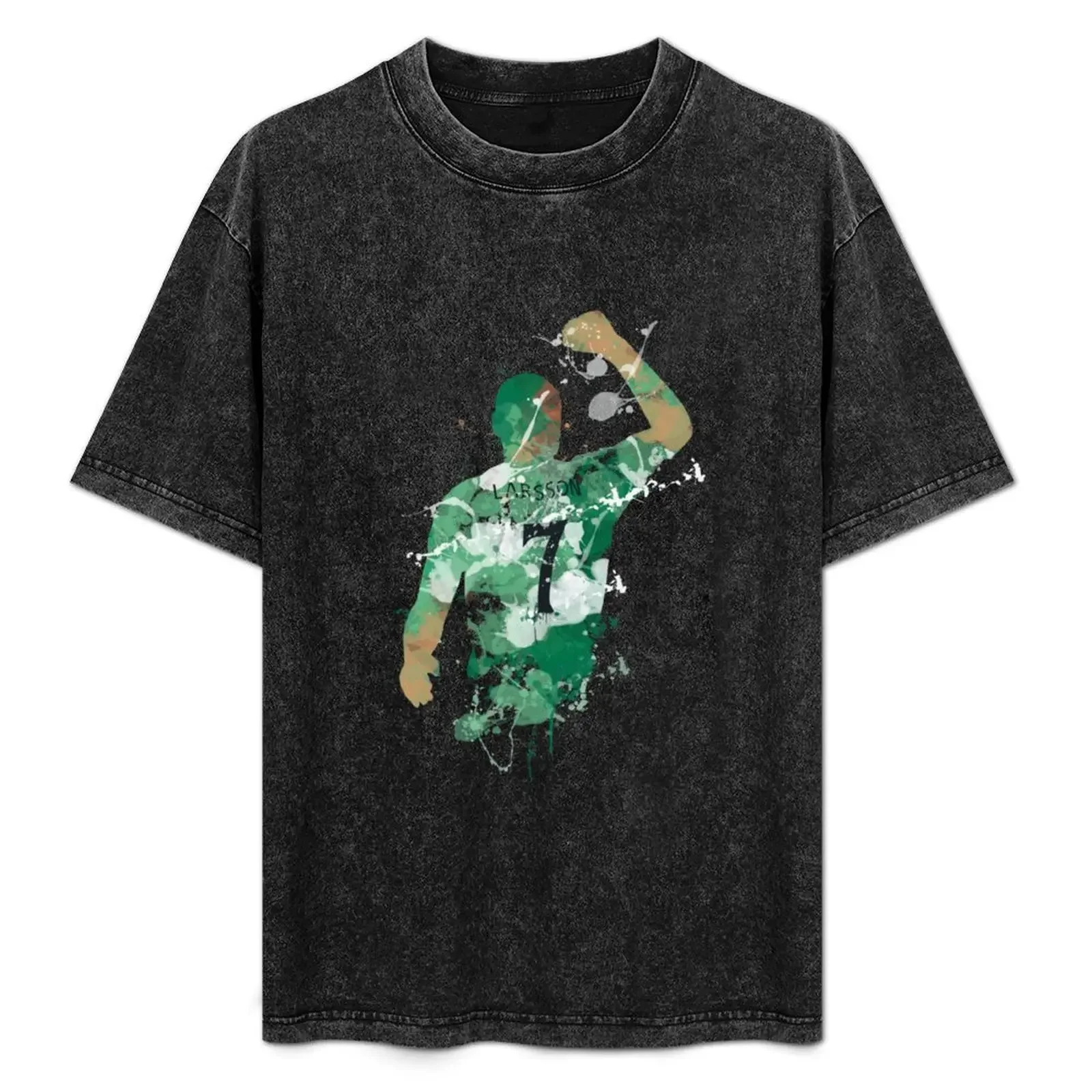 Футболка с изображением Хенрика Ларссона Celtic Legend Art, мужские футболки для мужчин, хлопковая забавная футболка