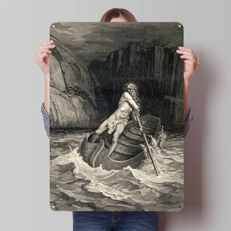 Прибытие Charon, металлические плакаты, украшения для предметов домашнего декора, металлические жестяные вывески на заказ для настенного художественного украшения, украшения для комнаты