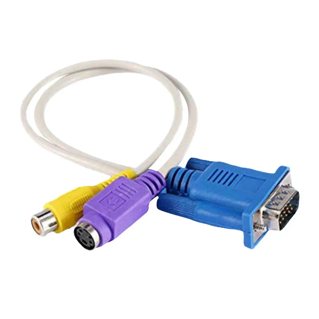 6xportable 15-контактный ноутбук VGA SVGA в S-Video RCA адаптер видеокабель