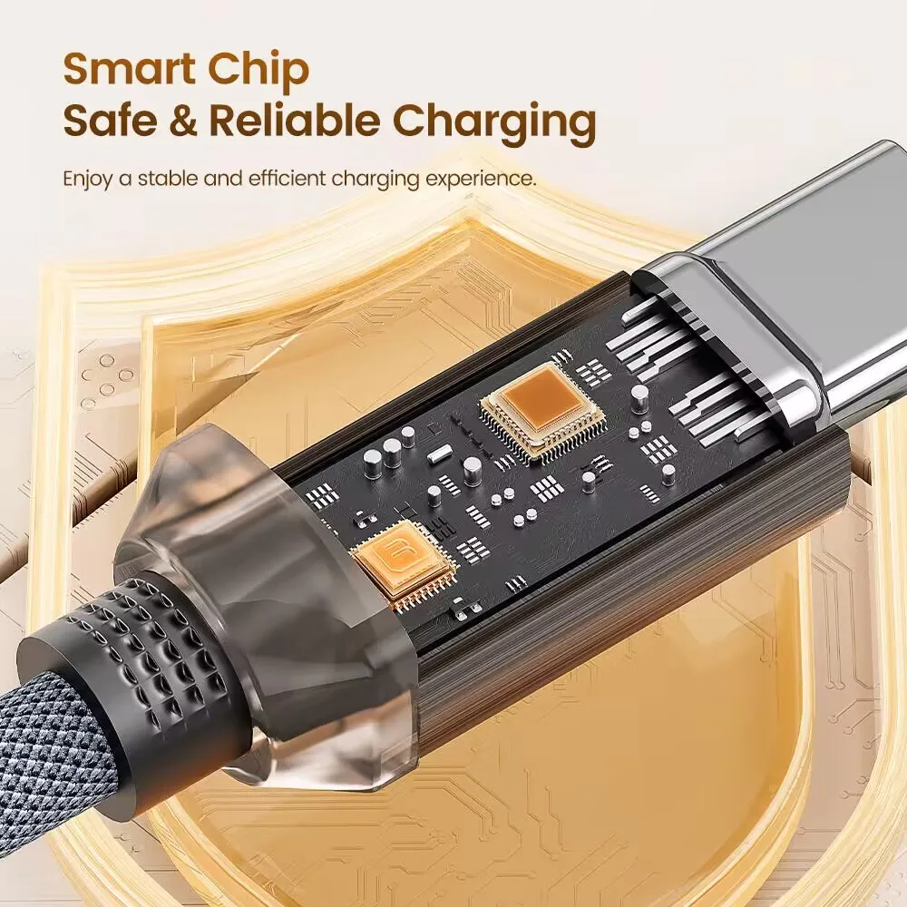 USB-кабель Toocki типа C, кабель для быстрой зарядки 6A, кабель типа C для Xiaomi, Huawei P30, P40, Samsung POCO Realme Oneplus, кабель для передачи данных (art.: 3920c440b6443) - 3920c440b6443