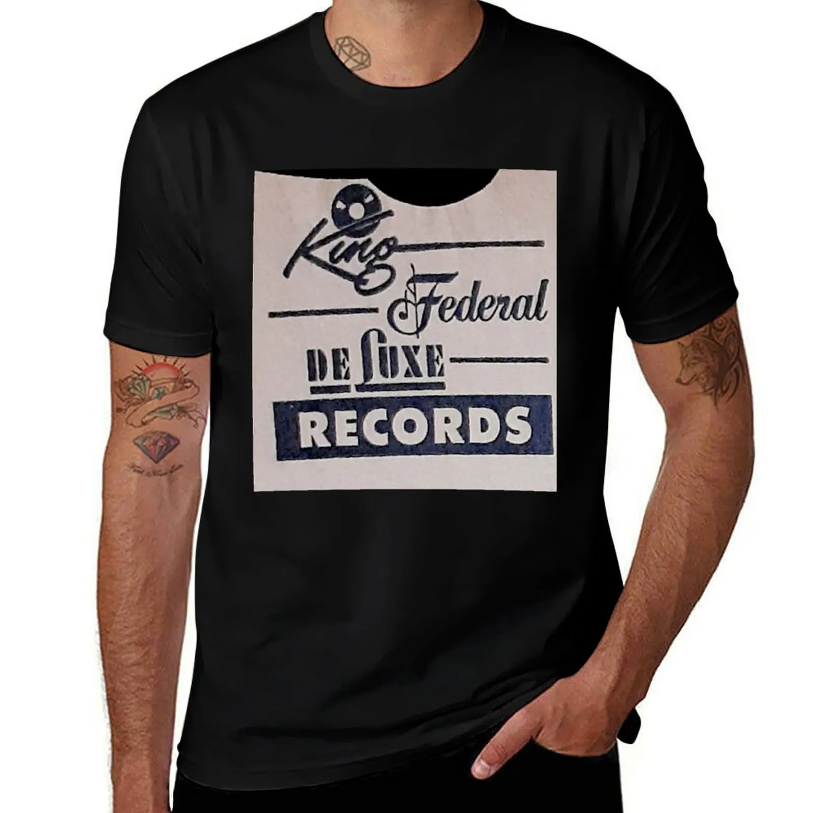 KING, FEDERAL, DELUXE, рукав компании, деталь, запись, пластинки, шеллак, 78, ритм и блюз, страна, Bluegrass, футболка с этикеткой